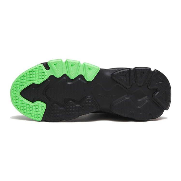 Anta Childrens Comfortable Daily Casual Shoes Kids Sneakers Black Green 312318802-7