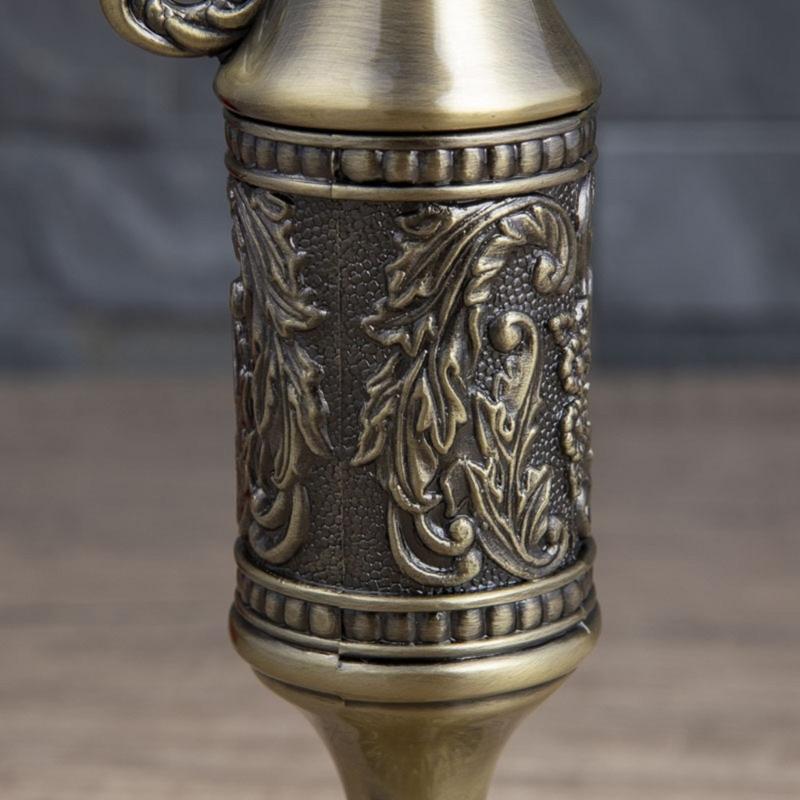 European Engraved Slim Neck Metal Vases Flower Arrangements Container Bud Vases For Home Table Centerpieces Decors
