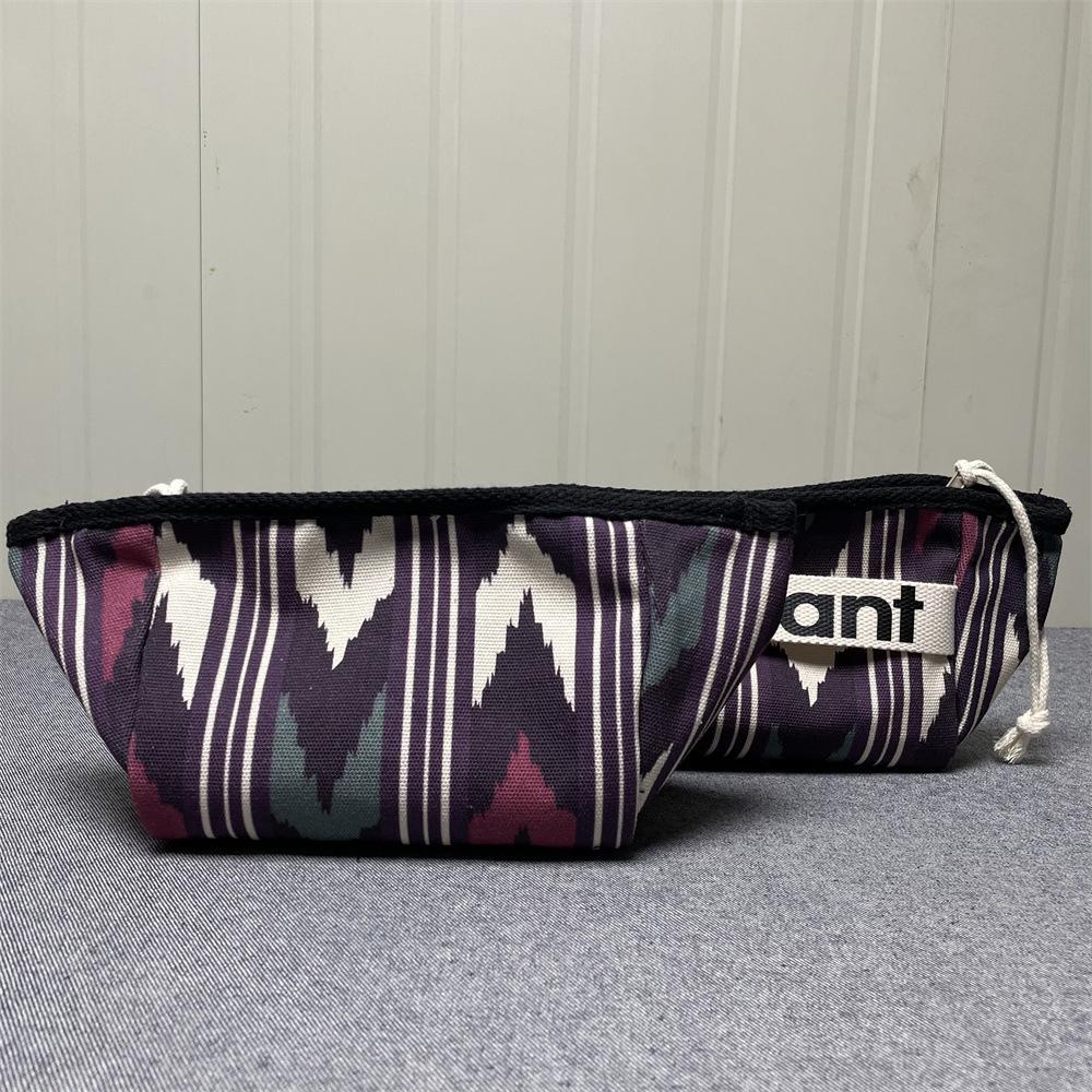 

2025 Fashion Canvas Wristlet Makeup Cosmetic Bag Ladies Make Up Zip Pouch for Women Cotton Portable Makeup Box Bag Organizer зелёный