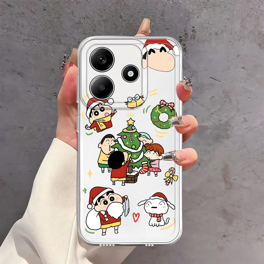 Case for Xiaomi Redmi Note 14 Pro Plus A4 12S 13C 10S 9 10 11S Note 13 11 12 14C Soft Phone Cover Cute Crayons Shinchan