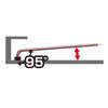 VESSEL 8200BP Hexagonal Ball Point Short 3mm L-Wrench, Shank,