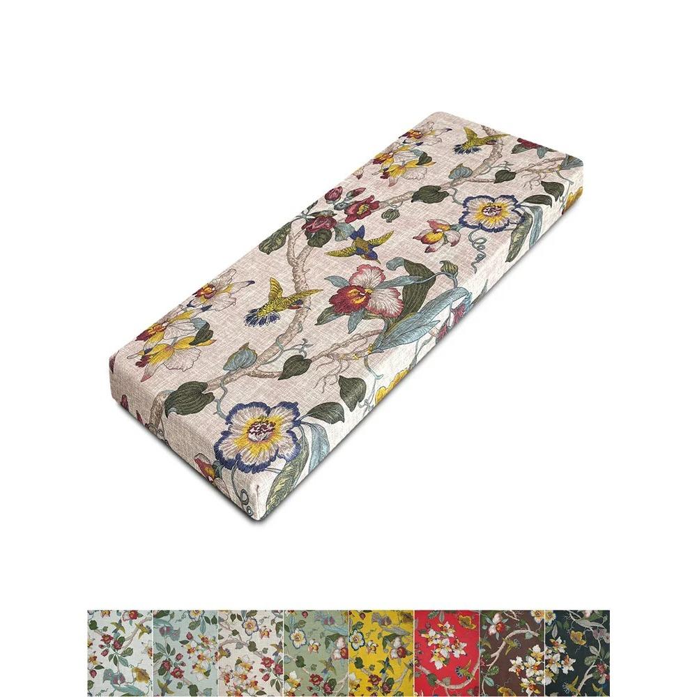 Custom Linen Long Bench Cushions Chair Sofa Seat Bay Window Pads Long Mattress Indoor/Outdoor Decorative Garden Bench Pillows