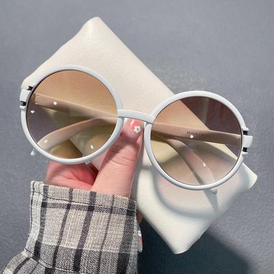 Luxury Brand Designer Round Sunglasses for Women Men  Vintage Fashion Sun Glasses Trendy Punk Oversized Big Frame Shades