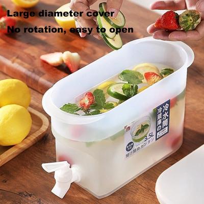 3,5 liter kall vattenkokare dryckesautomat med kran BPA-fri högtemperaturbeständighet iste juice dryck kanna för festkök