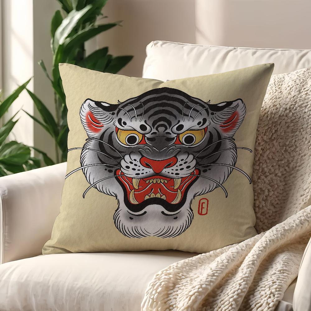 Fashion Tiger Head Art cushion cover Decoration Room Shop Car Best Home Office Coffee Pillow Sofa Printing Nordic Simplicity Hit