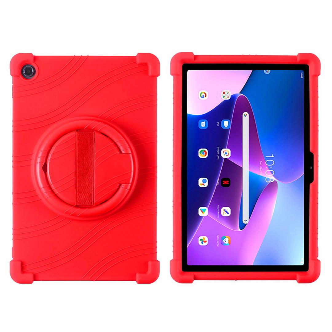 

Чехол для Lenovo Tab M10 Plus 3-го поколения 10,6 TB128FU TB125FU TB128XU, мягкий силиконовый чехол с поворотной ручкой для планшета Xiaoxin Pad 2022 M10 Plus 3rd Gen красный