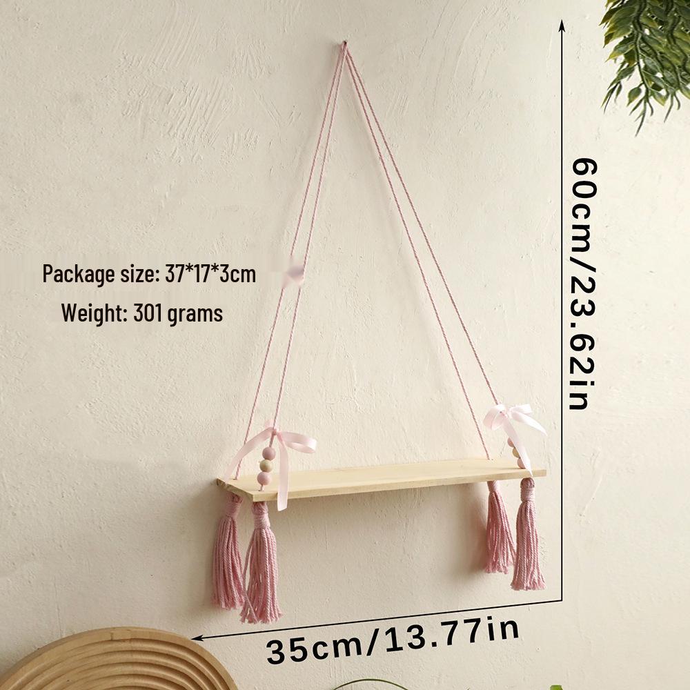 Bohemian Hand-Woven Tapestry Wall Shelf & Flower Pot Rack