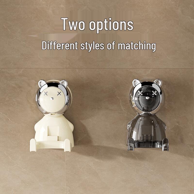 Cartoon Bear No-Drill Over-Door Double Hook