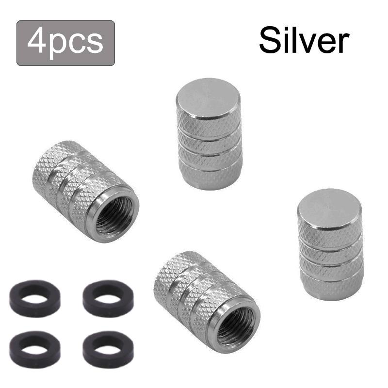 Aluminum Alloy Automobile Tire Valve Cap Three-Slot Circular Universal Valve Core Vacuum Tire Tire Pressure Monitoring Valve Cap Valve Stems 1