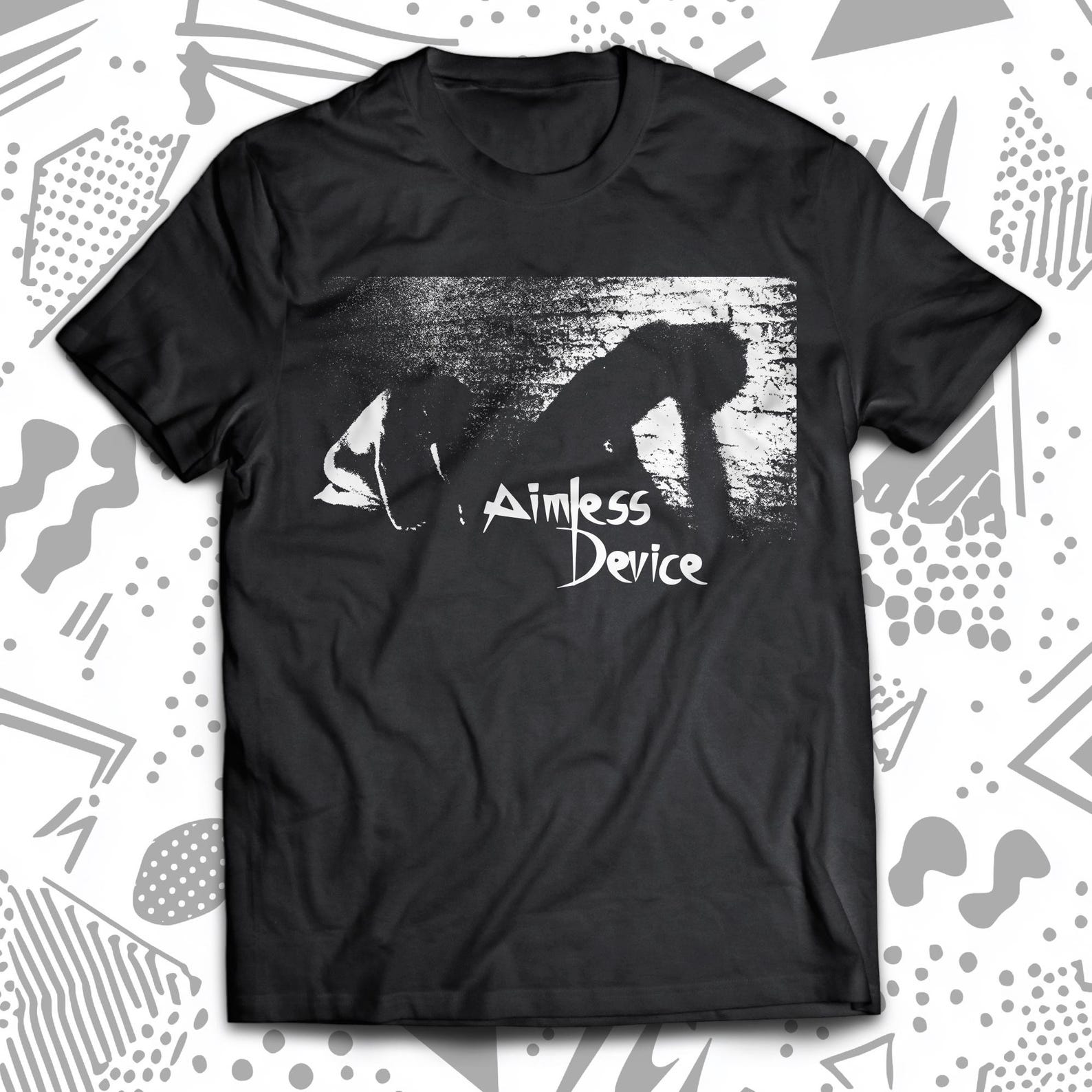 Aimless Device 80s Post Punk Coldwave T shirt, Asylum Party, Xymox, Sisters of Mercy, Nitzer Ebb, Bauhaus, Siouxsie, The Cure, Depeche Mode 3XL
