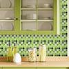 Green Plaid Imitation Tile Sticker Bathroom Toilet Sticker Home Decoration Wall Sticker