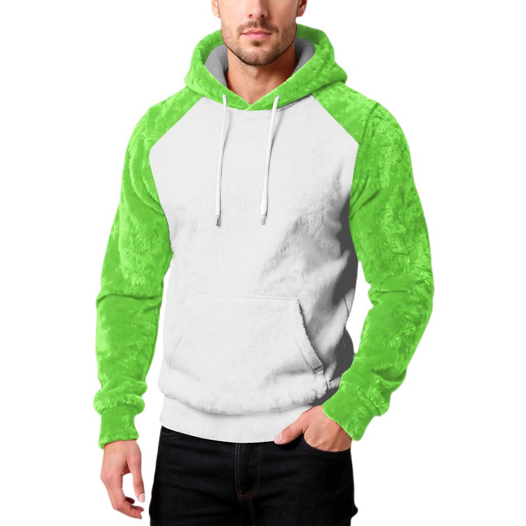 Herrenmode Freizeit Kapuzenpullover Kapuze Plüsch Lange Ärmel