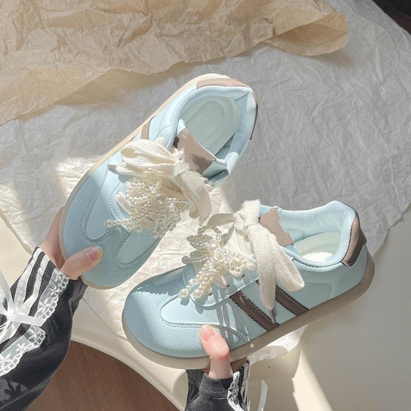 New Retro Versatile Color Matching Women's Autumn Fashion Lightweight Casual Sports Board Shoes Lace Up