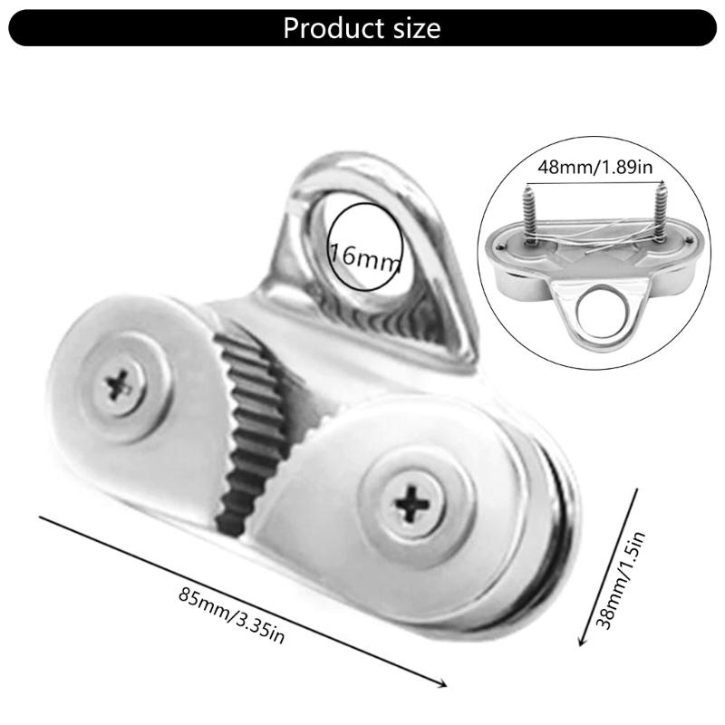 Steel Boat Fast Entry Cams Cleat With Leading Rings Bearing Rope Clamp Pilates Equipment Boat Cleats Kayak Marine
