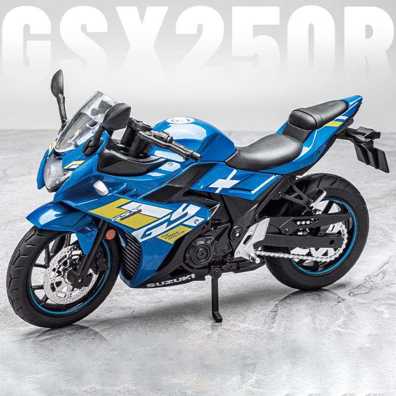 1/12 Suzuki GSX250R Alloy Die Cast Motorcycle Model Toy Vehicle Collection Sound and Light Off Road Autocycle Toys Car