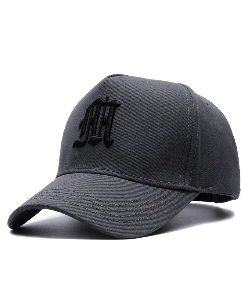 Fashion Structured Hard Crown 3D Puff Embroidery Letter Logo Curved Brim Unisex Baseball Cap One Size темно серый