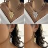 Chic Geometric Alloy Necklace Set With Cross Pendant For Women Fall
