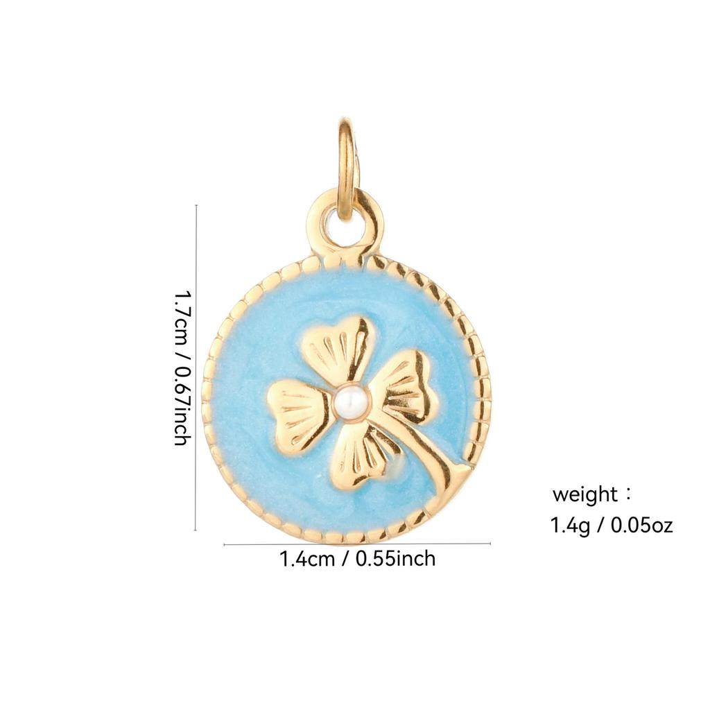 18K Gold Plated Stainless Steel Beach Pendant Charm for DIY Necklace & Bracelet Jewelry