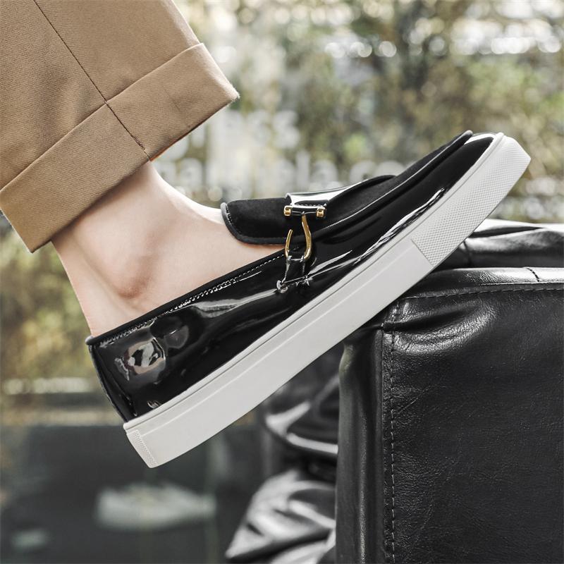 Fashion Leather Shoes Formal Personality Design Tenis Men De Hombre Moccasins Tenis Caballero Designer Sneakers Fashion Dress