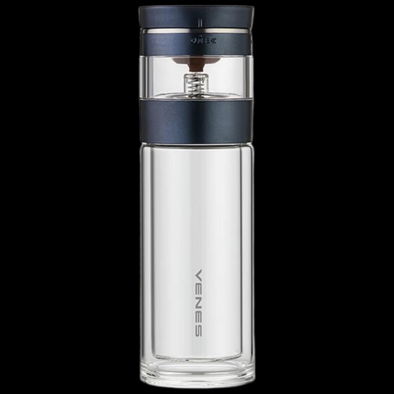 VENES FC310-350 Tea Infuser Double-Layer Glass Mug