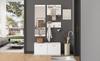 90*30*41.5cm 4-Piece Coat Rack Set with Mirror, 2 Hat Shelves and Shoe Cabinet, Compact Coat Rack with 6 Coat Hooks, White