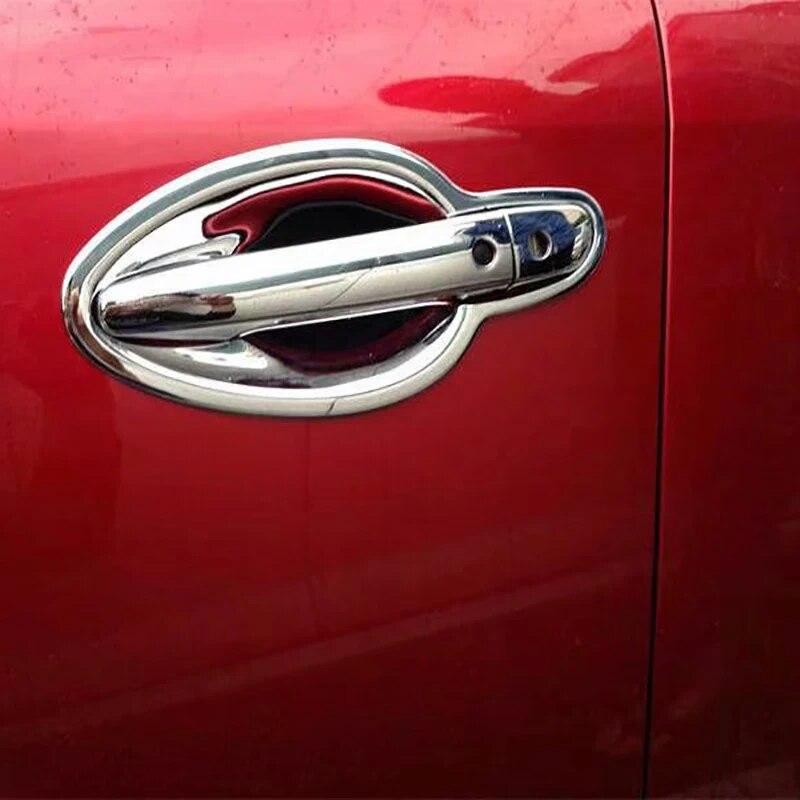 For Mazda CX-9 CX9 2017 2018  ABS Chrome  Outer Door Handle Cover + Car Door Bowl Car Styling 16PCS