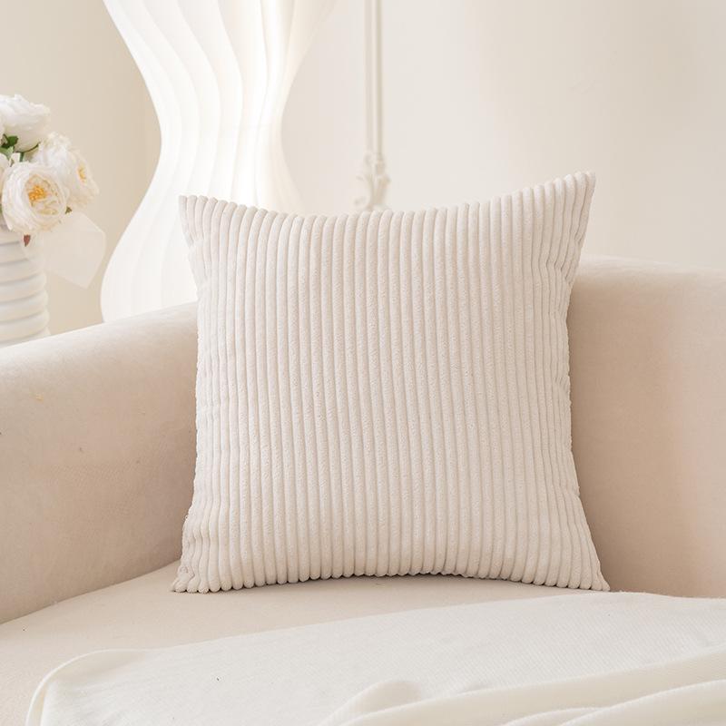 Solid Color Simple Corduroy Cushion Cover Living Room Sofa Cushion Cover Model Room Decorative Cushion Cover