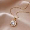 Fashionable Heart Titanium Steel Necklace: Women's Clavicle Chain, Hip Hop Style, Niche Design.