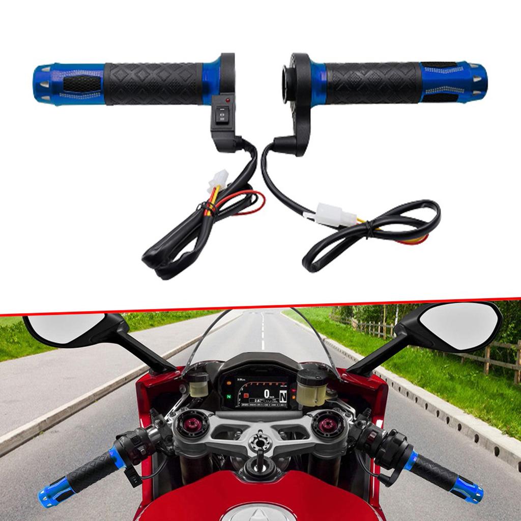 Motorcycle Electric Hot Hand Grips Long Service Life and Compact Suitable for Outdoor Winter Cycling