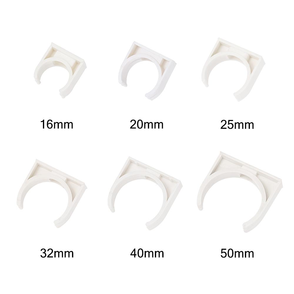 10Pcs Garden Irrigation Pipe Clamp Aquarium Fish Tank Watering Adapter Water Tube Holder Fixed Snap Fittings 16/20/25/32/40/50mm