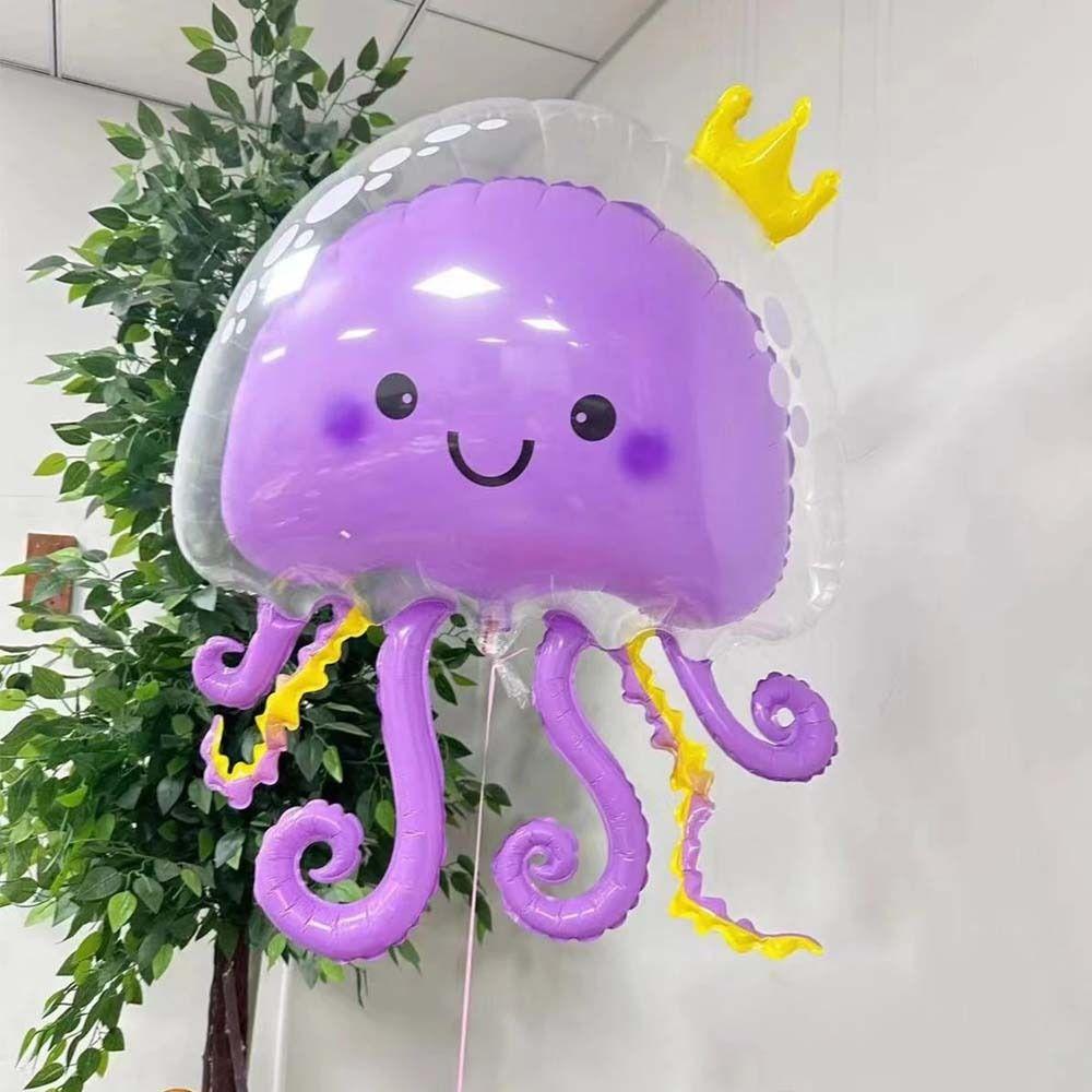 Double-layer Crown Jellyfish Floating Balloon Cute Birthday Party Decor Baby Shower
