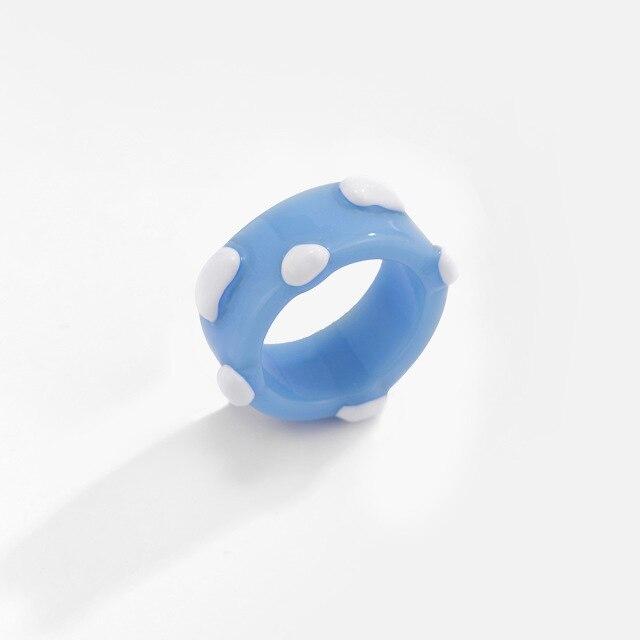 Latest Cartoon Frog Rings For Men Voguish Stylish Adorable Frog Resin Material Women 'S Rings Acrylic Animal Band Jewelry Couple RingsFashion Rings