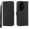 DIERFENG DF-03 For Honor 200 Pro 5G Case Lines Imprinted Leather Wallet Phone Cover