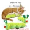 Caterpillar Cat Plush Pillow: Scratch-Resistant Interactive Mint Toy for Pets