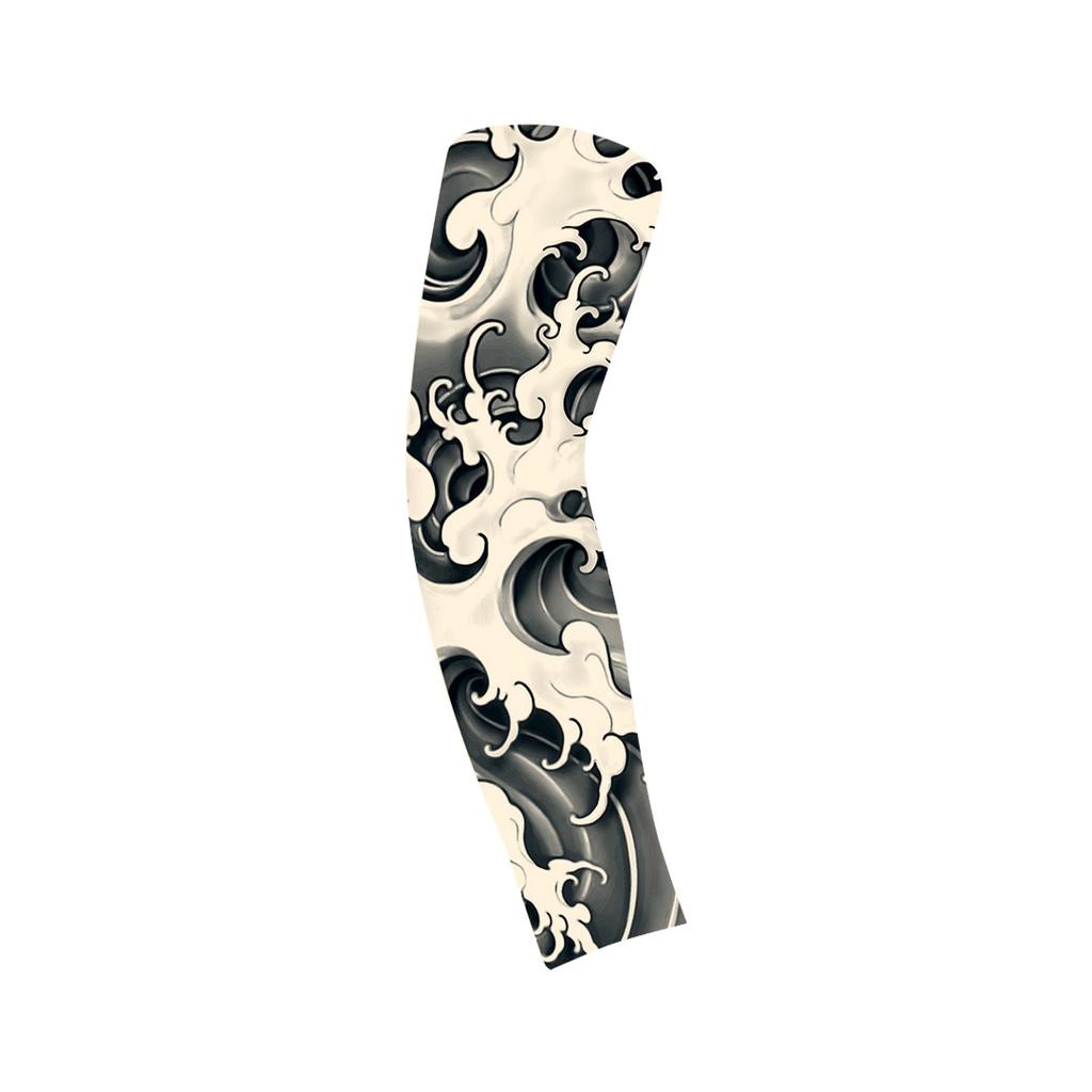 Sunscreen Sleeve Cover Outdoor Cycling Sports Breathable Flower Arm Fashionable Realistic Seamless Covering Sleeve