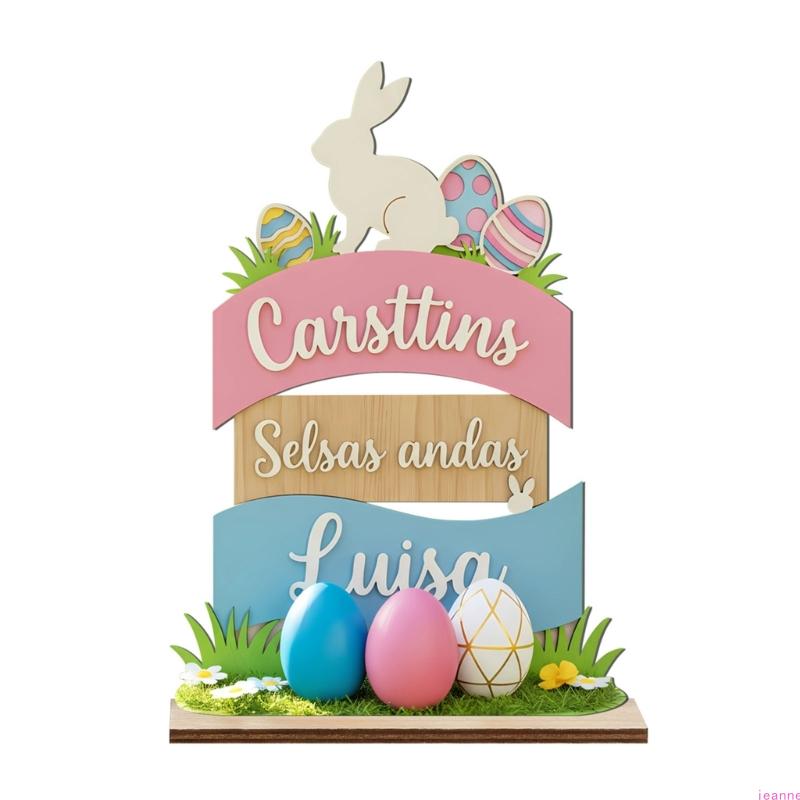 Easters Decorations for Home Decors Easters Bunnies Wood Table Centerpieces Signs Easters Freestanding Tabletop Ornament