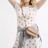 Coach Hailey 20 Signature Print Coated Canvas and Leather Shoulder Bag Small Women's Natural Color and Brown