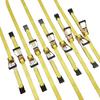 Ratchet Tie Down Straps (10PK), 10000 lb Break Strength, Endless Ratchet with 10 Premium 2" x 30' Tie Downs Heavy Duty, Track Spring Fittings for