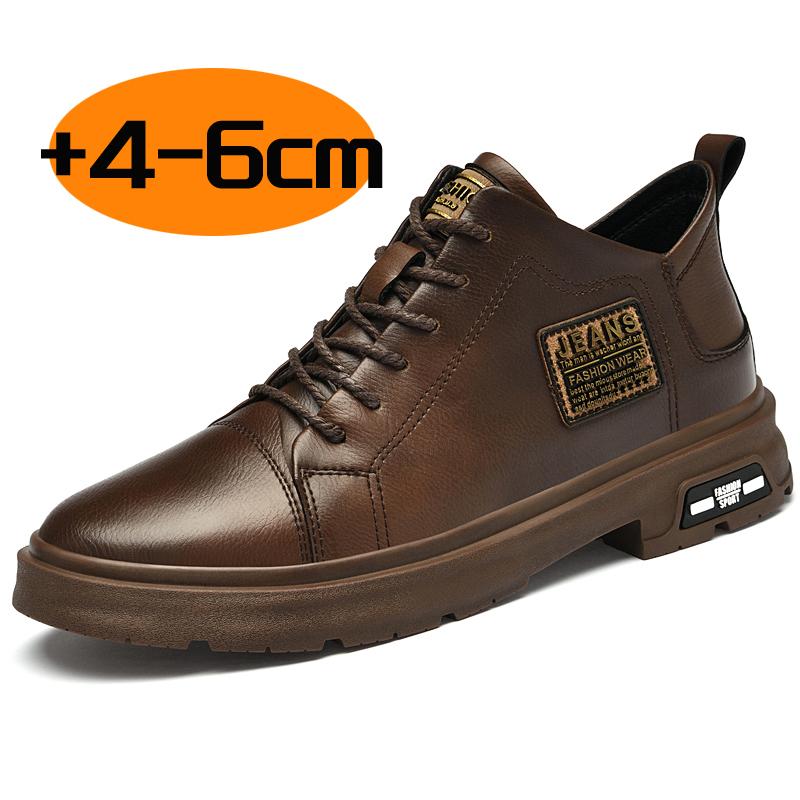 

Men Casual Sneakers LaceUp Fashion New Oxford Shoes Man Genuine Leather Lace Office Style Business Classic Men S Ankle Boots 40