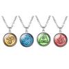 Colar The Last Airbender Presentes -1 ou Conjunto Completo de Colar com Corrente dos Quatro Elementos - Joias Airbender Merch Avatar