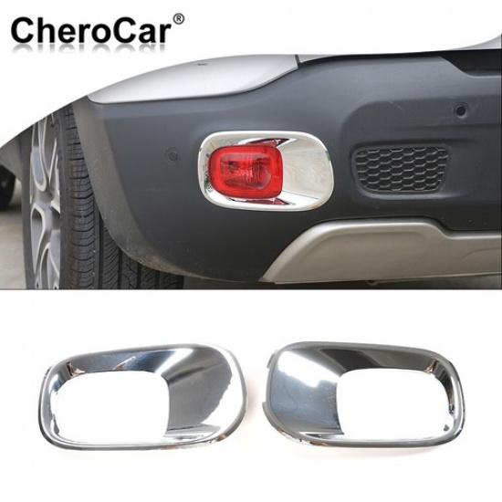2x Chrome Rear Tail Fog Light Lamp Cover Trim Frame For Jeep Renegade 2016-202