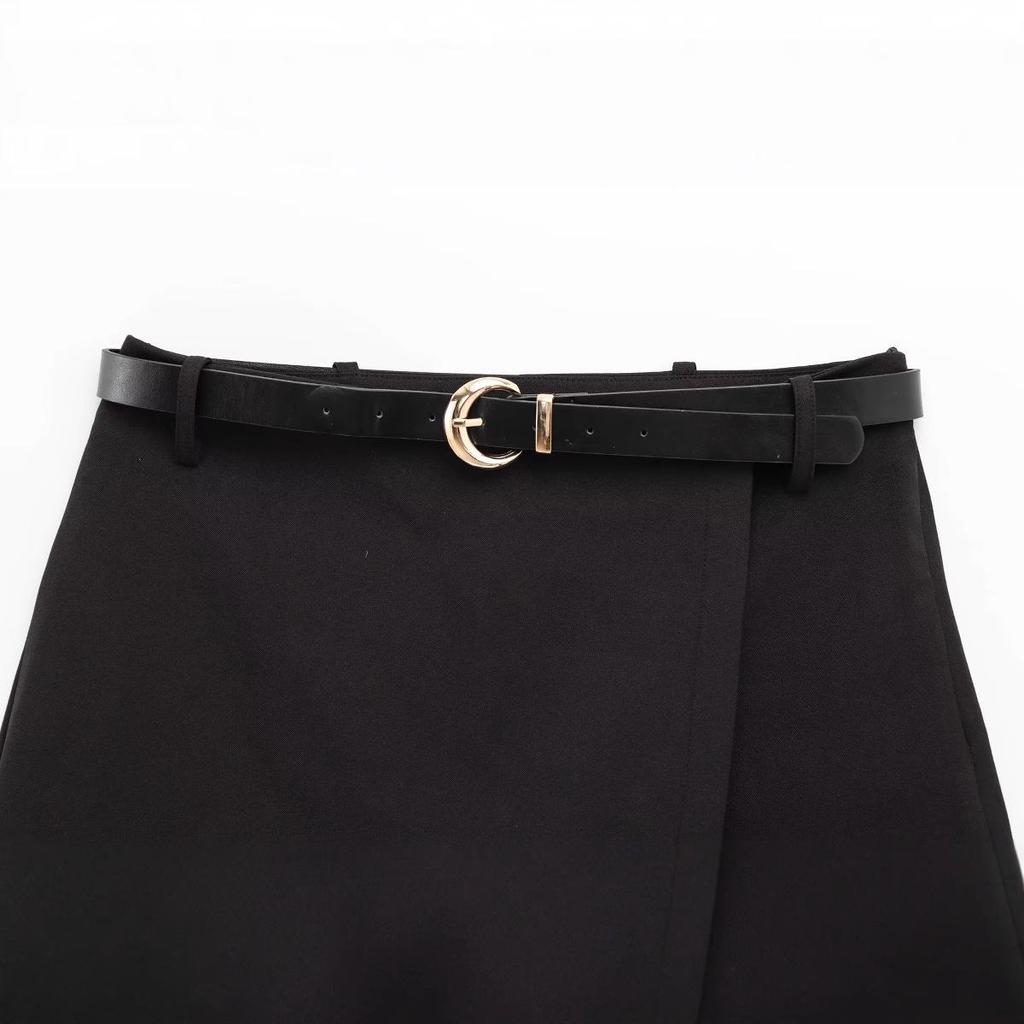 Belted Asymmetrical Double-Breasted High Waist Slimming Shorts - Spring/Summer 2025 Collection
