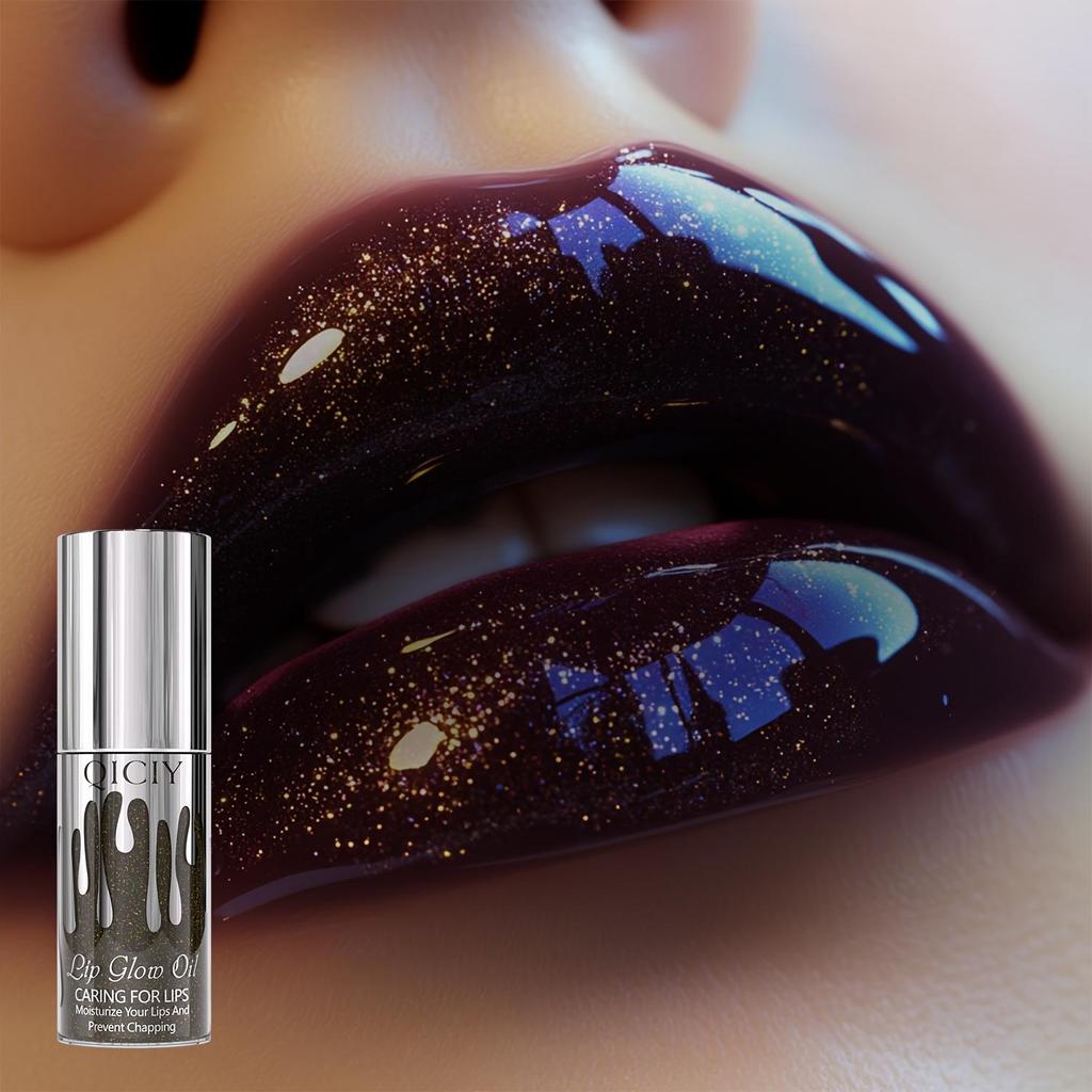 Perlmuttfarbener Farbwechselnder Lipgloss, Natürlicher Glanzeffekt, Langanhaltend Feuchtigkeitsspendend und Hydrierend Lippen aufpolsternd Spiegel-Lipgloss