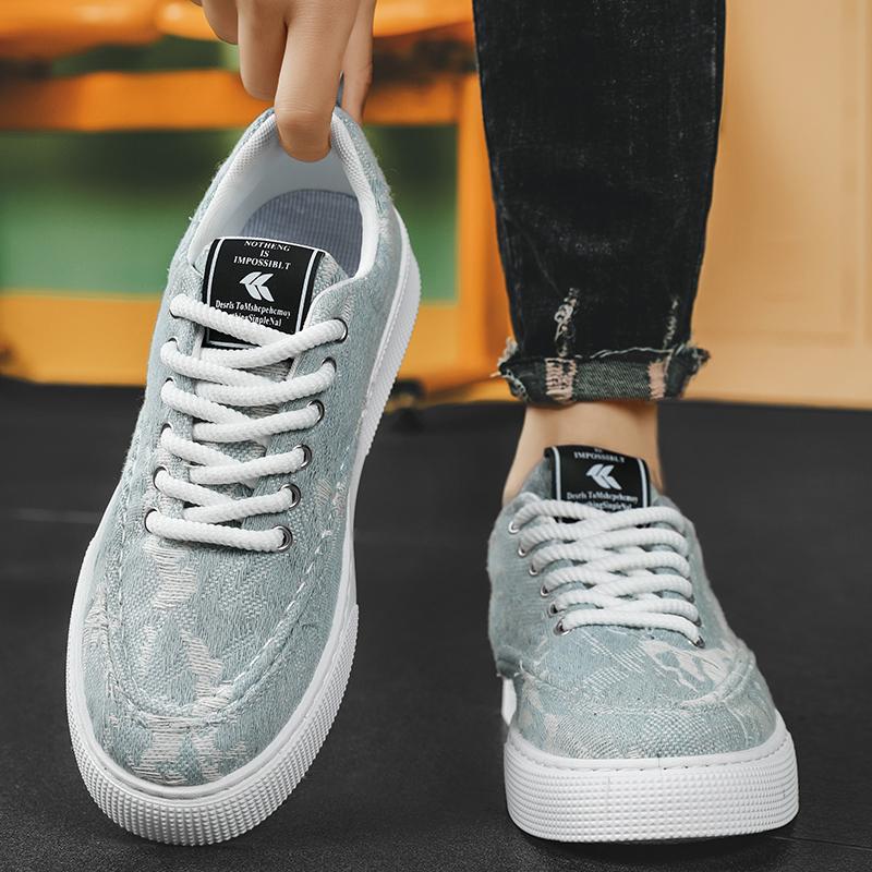 Men's Casual Shoes Four Seasons Breathable Canvas Shoes For Men Comfortable Flat Sneakers Man Vulcanize Shoes Outdoor Sneakers