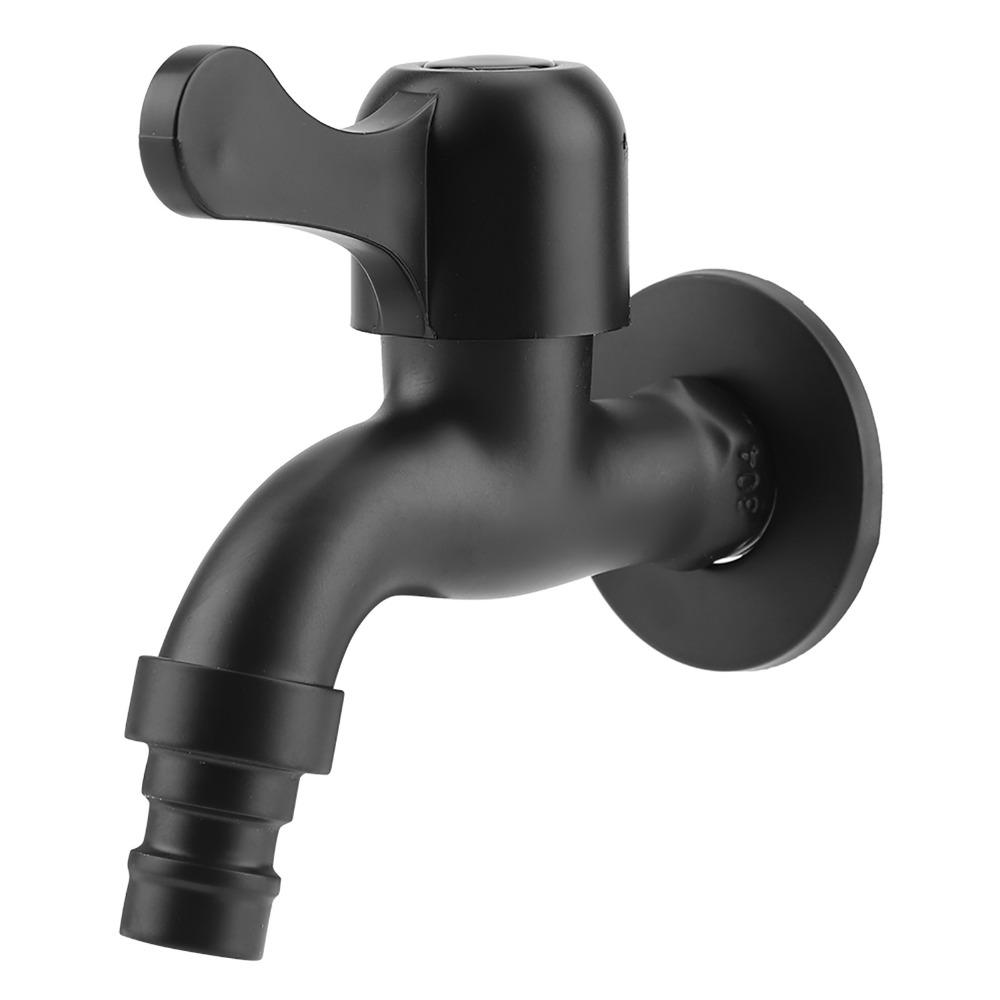 Wall Mount Water Faucet Black Faucet Easy Install Water Tap Outdoor