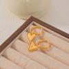 Korean Style Cross Heart Pendant Earrings: Stainless Steel 18K Valentine's Day Studs for Women
