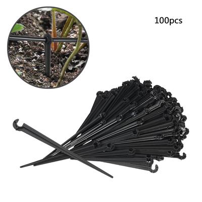 100 τμχ Fixed Stem Irrigation Value Pack of Support Stakes for Flower Beds Herbs Garden
