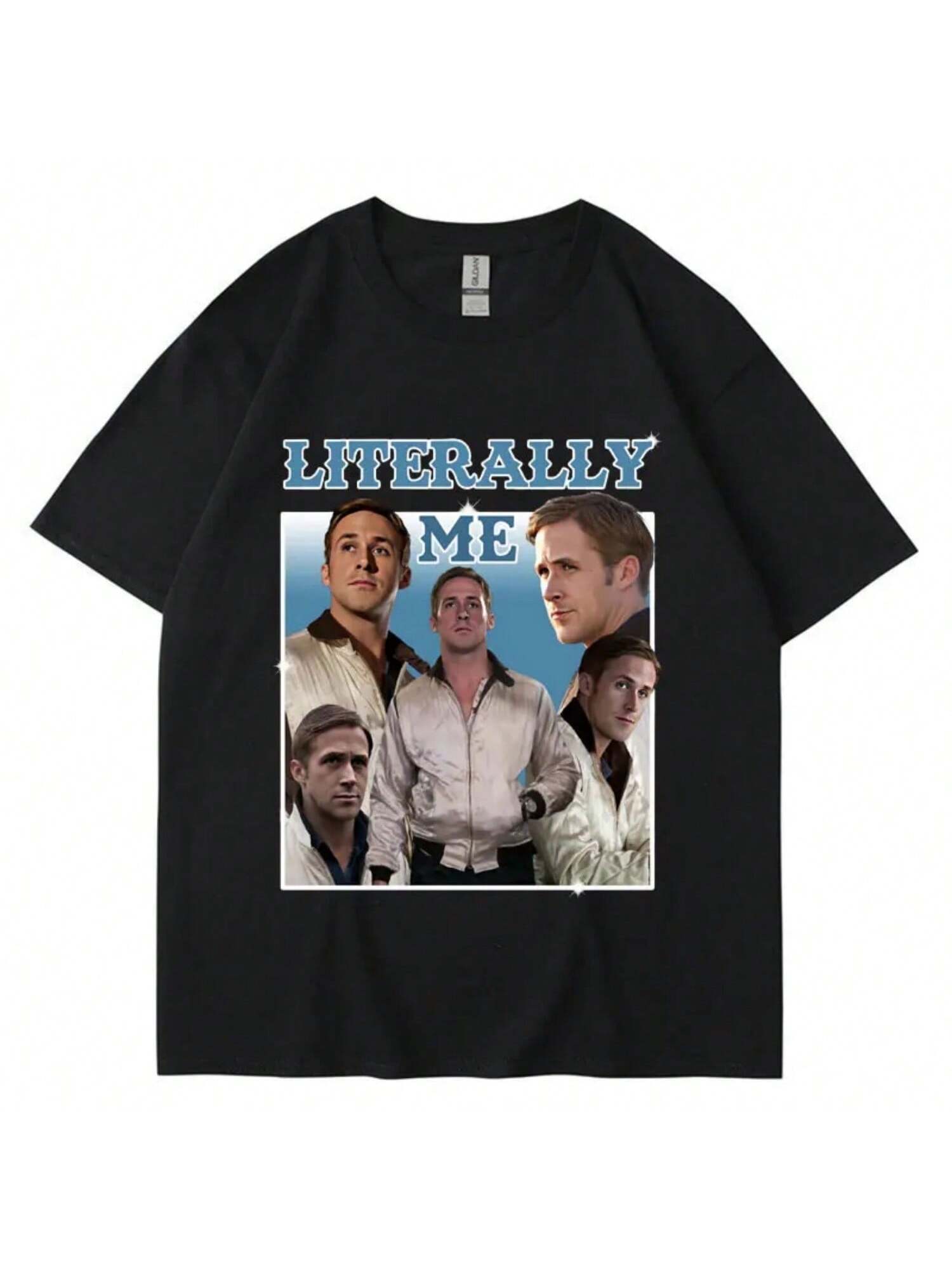 Literally Me Graphic T Shirt unisex Wounisex Casual Cotton Harajuku Short Sleeve Loose T-Shirt Hip Hop Vintage Streetwear S разноцветный
