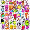 10 30 50Pcs Cartoon Animal Cute Stickers Shining Food Diy Book Skateboard Guitar Luggage Suitcase Decoration Graffiti Sticker