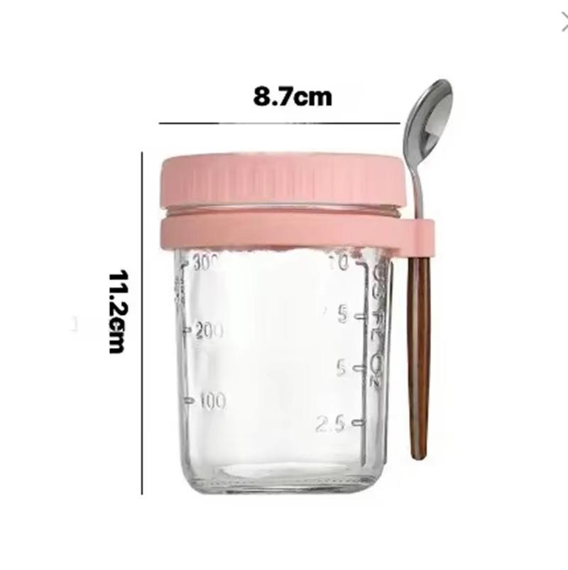 

Портативные стаканчики для завтрака из хлопьев, стакан для овса на ночь с вилкой, молочный фруктовый салат, кухонный предмет, банки для хранения продуктов, бутылка для воды